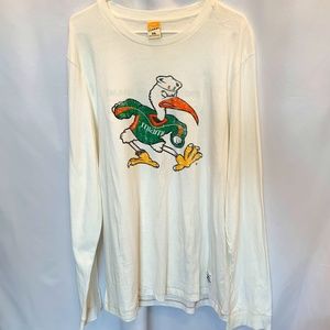 VTG UMiami Hurricanes Sebastian School of Music Long Sleeve T-Shirt Size XXL